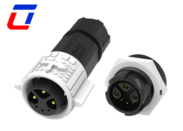 6 pin de energia e sinal conector de filamento de fio à prova d'água 3 + 3 pin 300V tomada