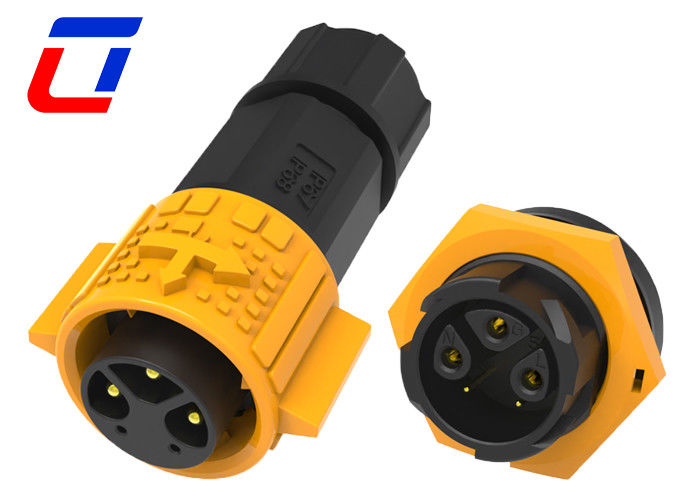Conector à prova d'água IP67 3+2 Pin M19 Com Bloqueio Push
