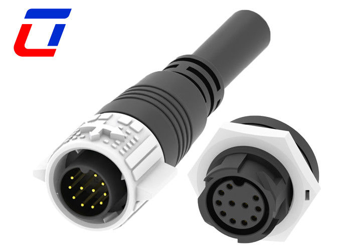 Conector à prova d'água de montagem de painel IP67 11 pin M19 para luzes de crescimento
