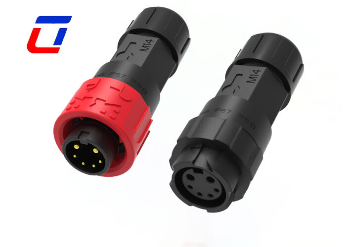 Conectores Macho para Fêmea Multi-Pin M16 com Trava Rápida à Prova d'Água 2 Potência 4 Sinal IP67