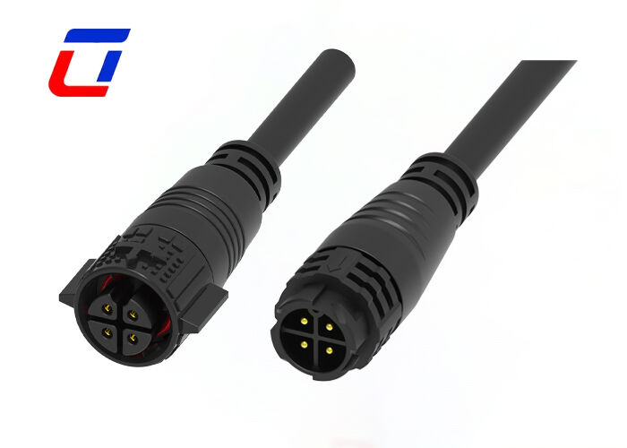 Conector de Alimentação Externo Macho para Fêmea M19 de 4 Pinos à Prova d'Água IP67 de 300V 15A