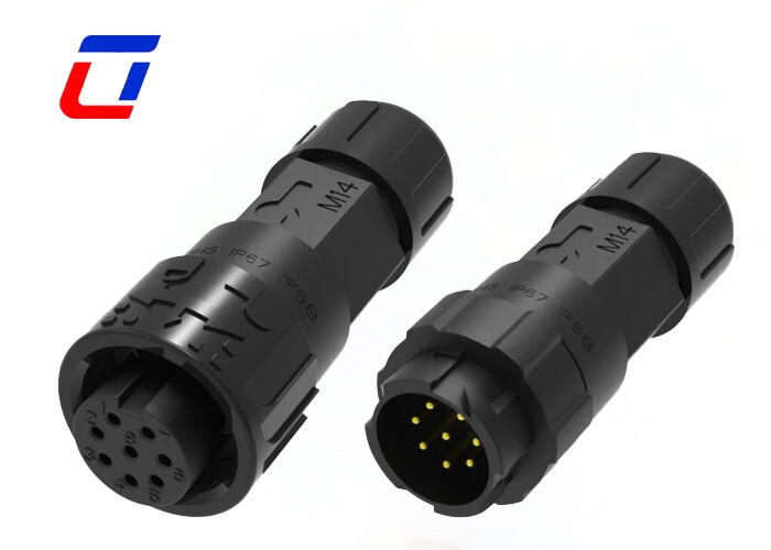 Conector à prova d'água M16 de 8 pinos 5A IP67 Liberação Rápida Conector Macho Fêmea Para Sinal