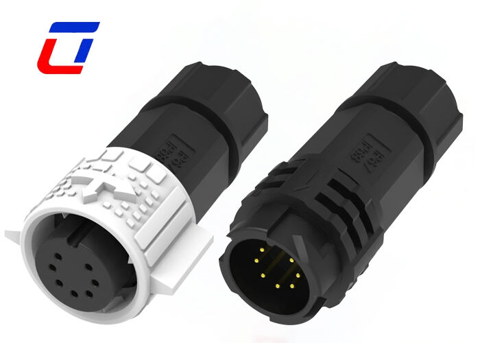Conector à prova d'água de baixa corrente 7 pin M19 Conectores OEM IP67 para equipamentos de iluminação