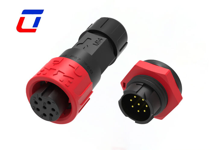 M16 Conector redondo de 8 pinos Tipos de cabo para bordo Conector de sinal industrial à prova d'água
