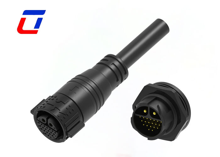 Conector de Sinal de Alimentação M25 2+20 Pinos IP67 20A+5A Conector Fio a Placa