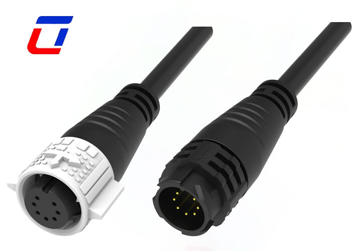 Low Current M19 Outdoor Water Tight Cable Connector 7 Pin Data Industrial Plug