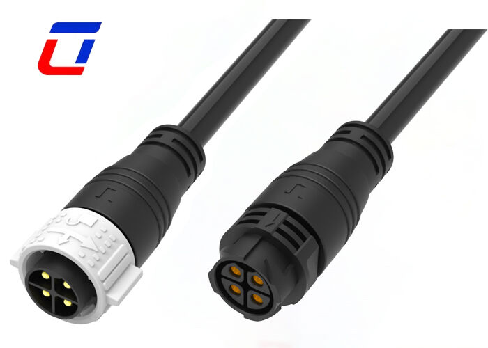 Conector de Cabo Moldado M25 de 4 pinos 50A Macho Fêmea Conector de Bloqueio Rápido à Prova d'Água