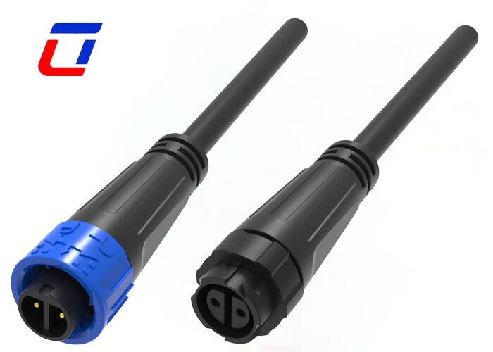 M16 10A IP67 2 pines conector à prova d'água eléctrico exterior macho conector feminino