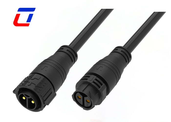 50A M25 Conectores elétricos à prova d'água de 2 pinos com bloqueio por empurrão IP67 Conector masculino-feminino