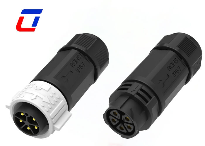 Conector à prova d'água de 5 pines M25 Outdoor Push Conector masculino feminino 20A para alimentação