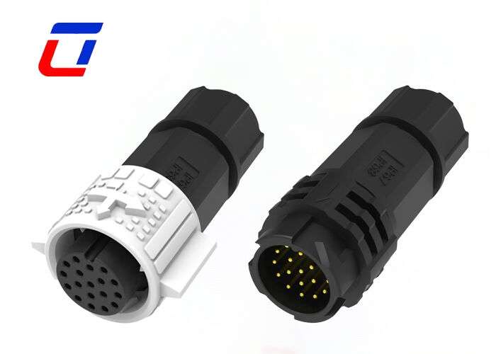 M19 Conector de dados de cabo de 18 pines de libertação rápida IP67 Conectores à prova d'água de 300 volts
