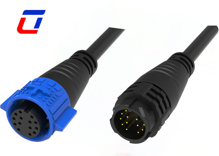 M19 300V LED moldado Controle rápido conector 14 pin conector de cabo exterior à prova d'água