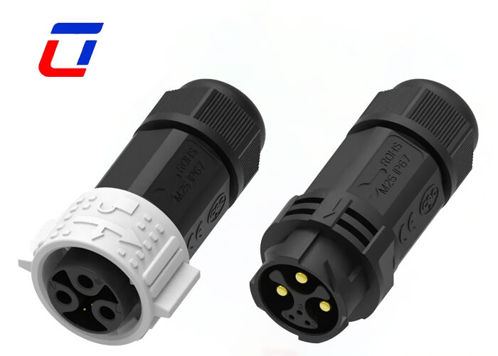 PA66 15A+5A M25 Conector à prova d'água macho-fêmea 3+3 Conectores multi-pins para automóveis