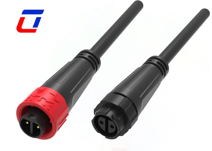 10A M16 2 pin IP67 Conector de energia à prova d'água Plástico PA66 DC Conector masculino feminino