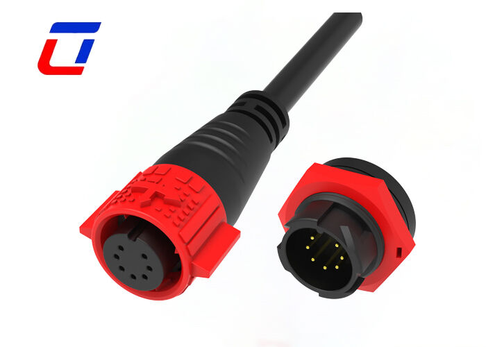 M19 7 conector de dados fêmea masculino plástico dos conectores de fio impermeáveis ​​automotivos PA66 do Pin 5A