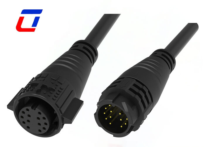 Homem impermeável dos dados do conector 300V do Pin IP67 de PA66 M19 14 ao conector fêmea