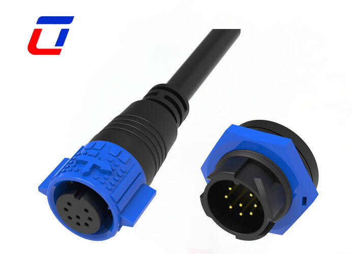 300V M19 conector de tomada e tomada à prova d'água melhor conector de 8 pines masculino feminino