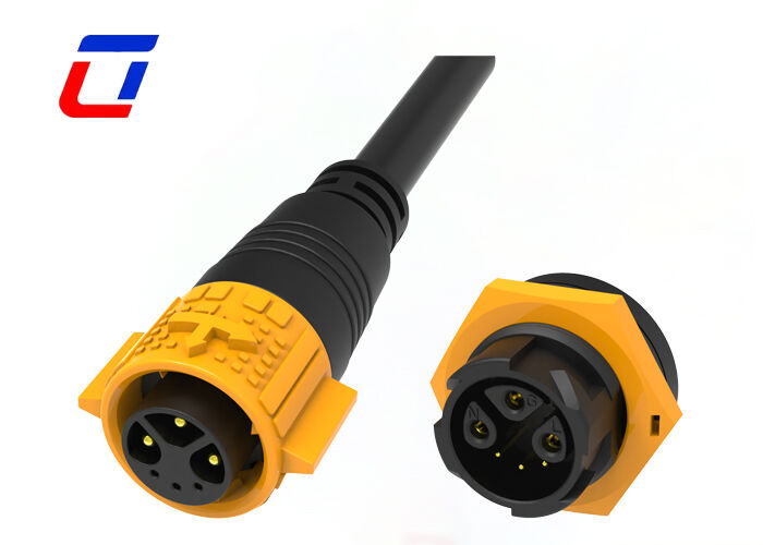 Conector de Tomada de Pino M19 3+3 15+5A Conectores Multipino com Trava por Pressão à Prova d'Água