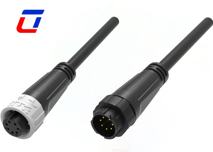 M16 5A 7 Pin Conectores de fio à prova d'água de baixa tensão Push Lock Conectores de dados masculinos femininos