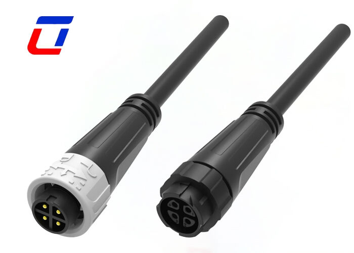 M16 Push Lock Conectores elétricos masculinos e femininos Conector à prova d'água exterior 10A 4 pines
