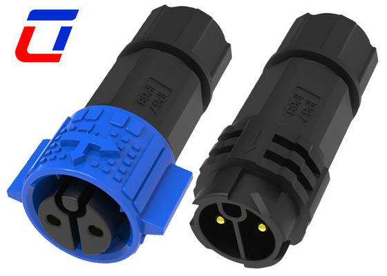 20A M19 Push Lock 2Pin Power Conectores circulares à prova d'água para fios