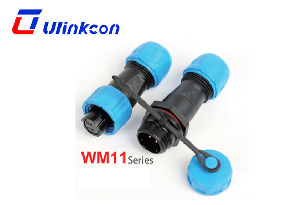 2PIN IP68 Conector à prova d'água WM11 com corrente nominal de 5A em plástico PA66