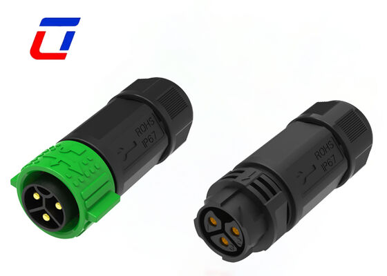 Conector Circular à Prova d'Água 50A PA66 de 3 Pinos M25 600V IP67 Conectores de Energia Rápidos